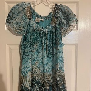 Sheer lined Fred Davis blouse